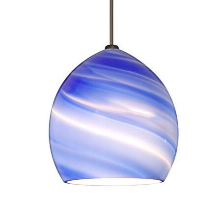 Besa Lighting Sprite Cord Pendant, Blue Twist, Bronze Finish, 1x50W Halogen 1XT-1716BL-BR